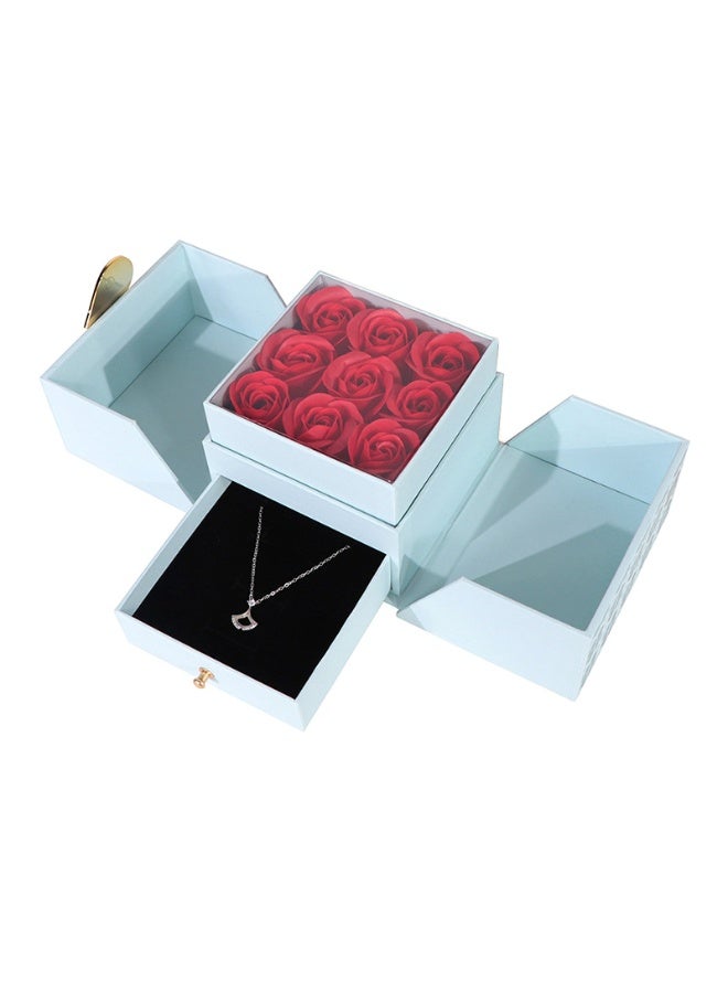 Home Smart Luxury Artificial Rose Explosion Gift Box with Jewelry Drawer – Jewelry box, Pendant,  with beutiful Gift bag for Wife, Girl Friend, Mother and Sisters on Birthday, Valantine Days, Anniversary, Eid or Special Occasions - Image 1